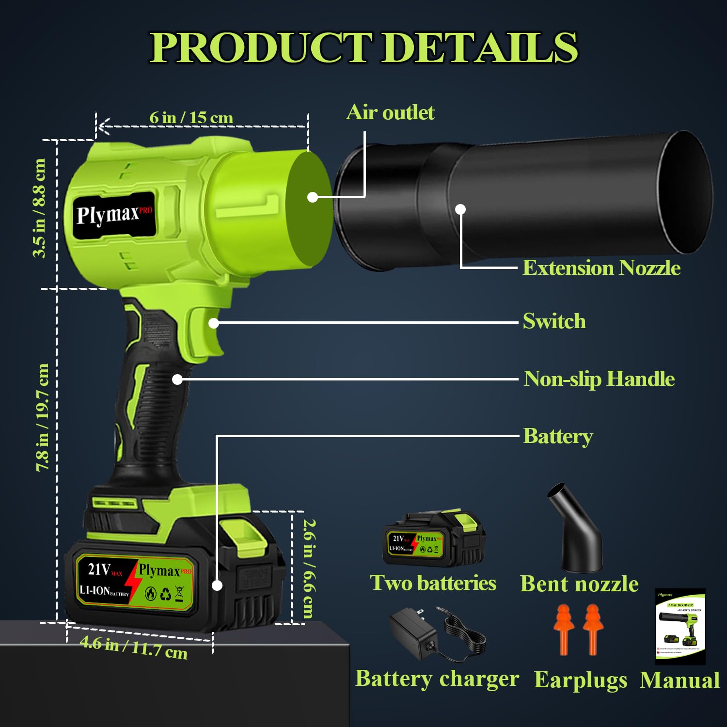Plymax Leaf Blower ergonomic handle close-up