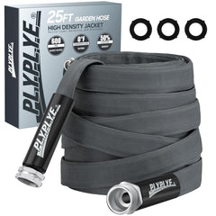 PLYPLYE Garden Hose 25ft, black and gray model front view