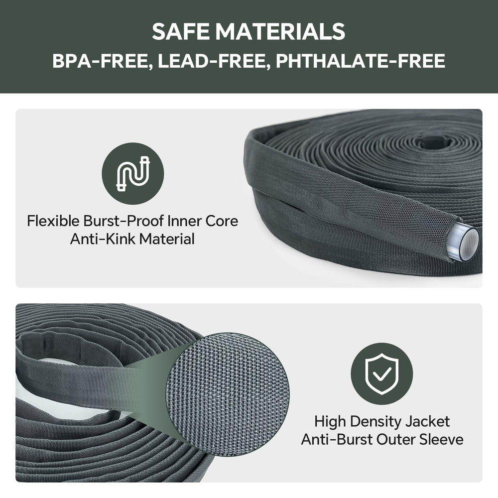 PLYPLYE Garden Hose 25ft with aluminum fittings