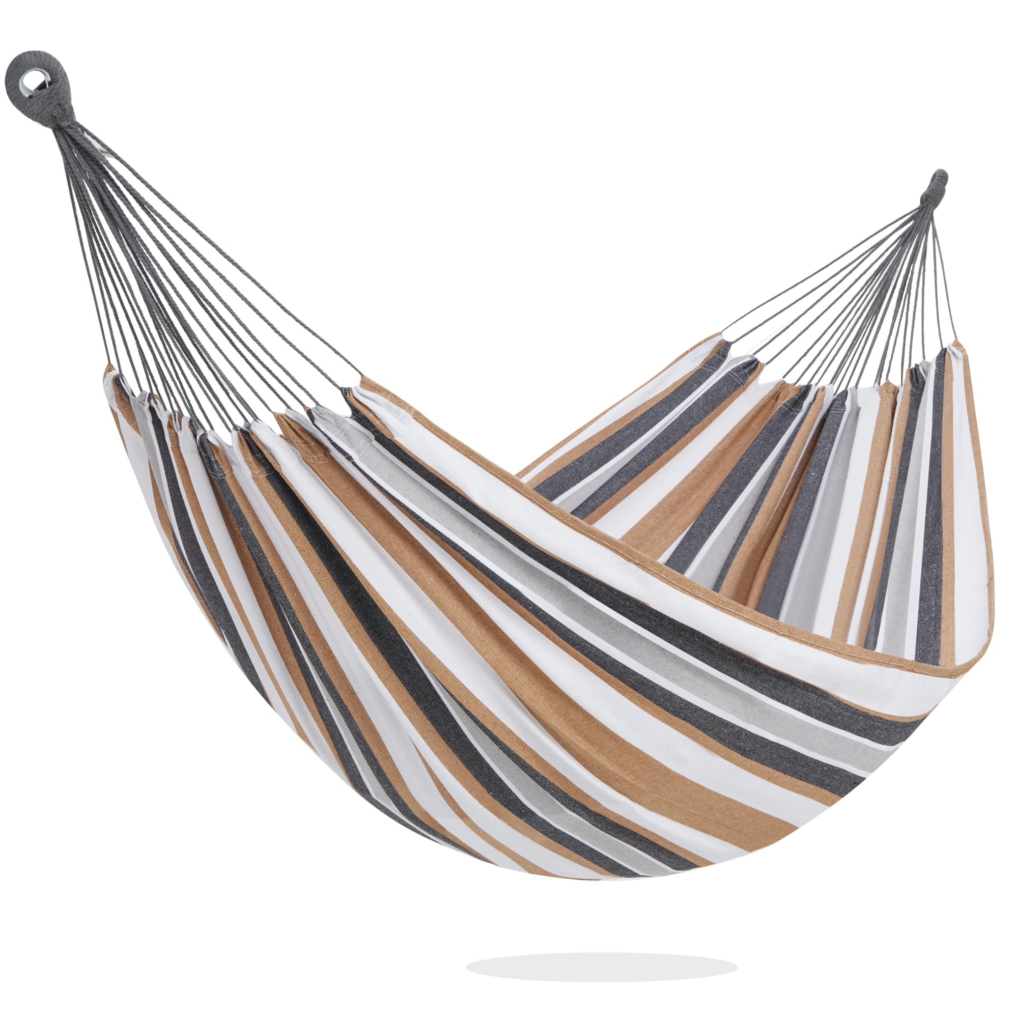 PNAEUT Double Hammock in coffee colour, front view