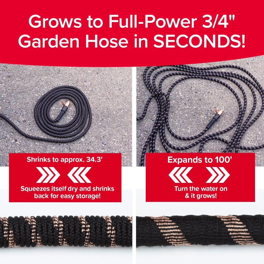 Pocket Hose 100 FT Copper Bullet Hose coiled