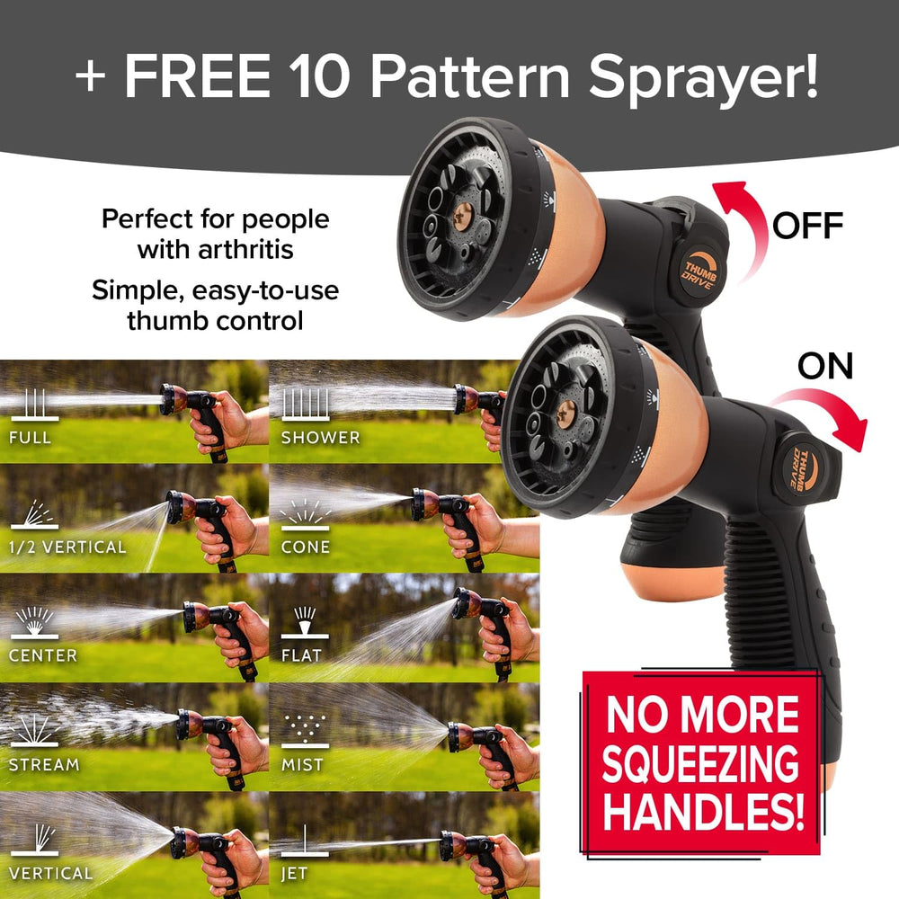 Pocket Hose 25 FT Copper Bullet Expandable Garden Hose laid out flat