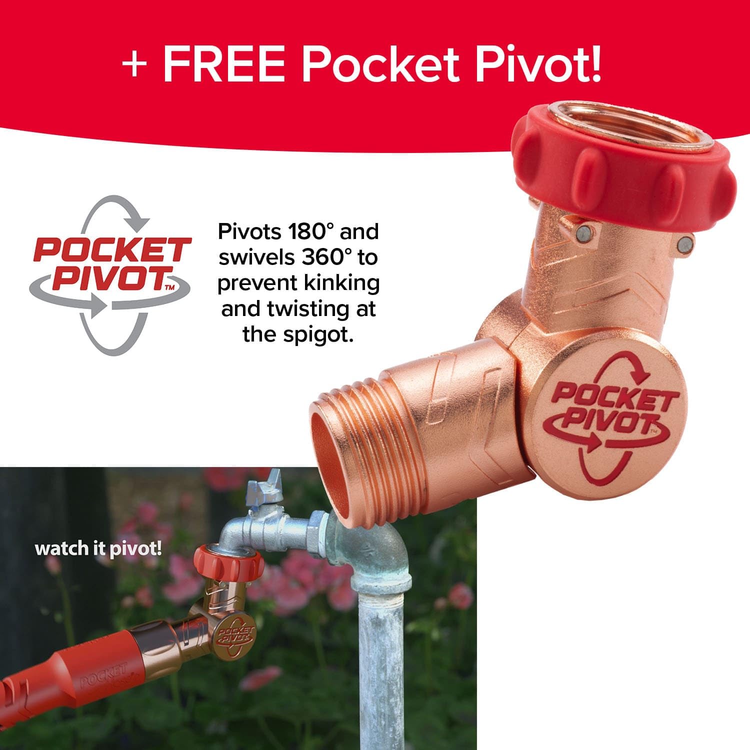 Pocket Hose 25 FT with 10 Pattern Thumb Sprayer attached