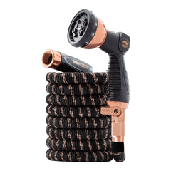 Pocket Hose Copper Bullet 50 FT garden hose with thumb spray nozzle