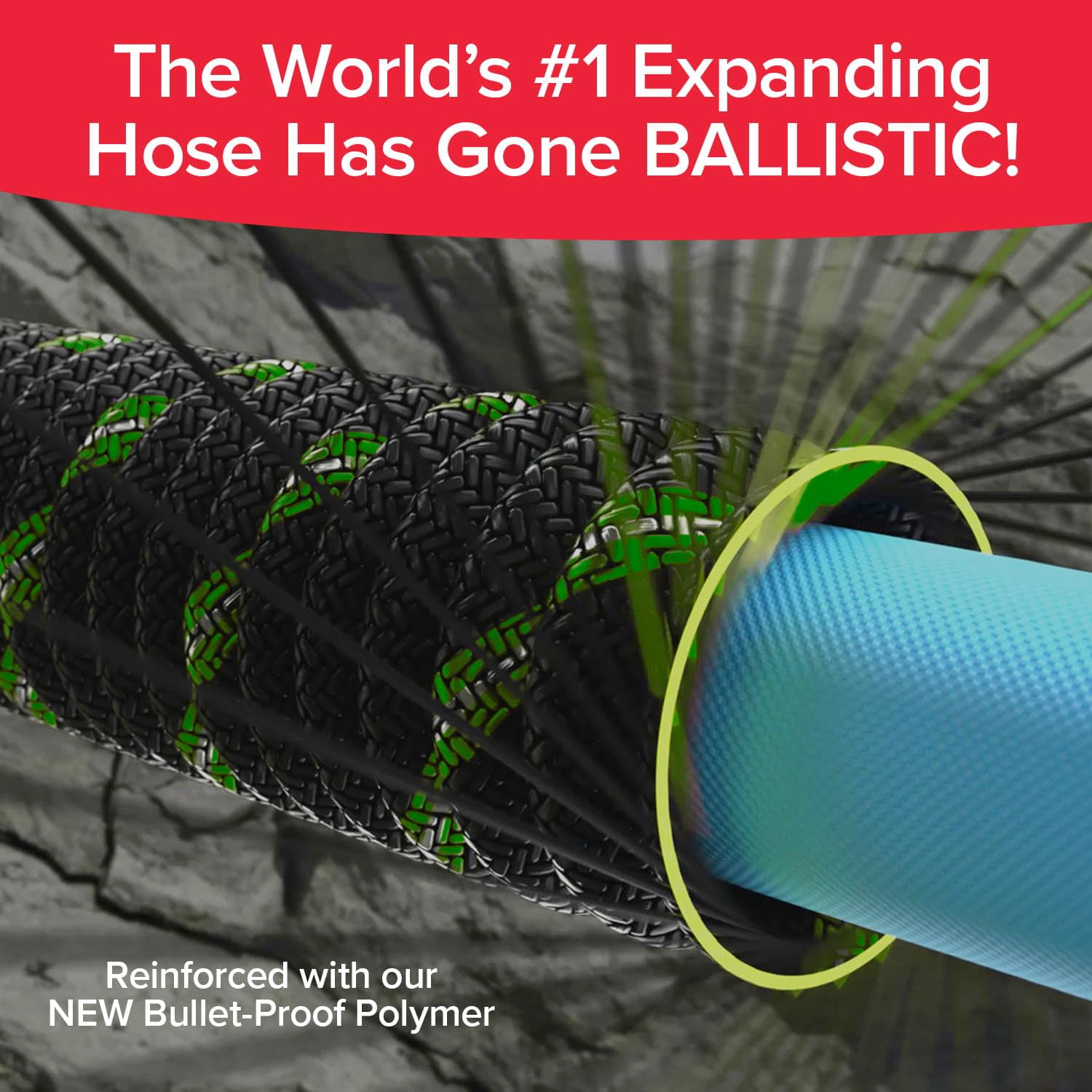 Pocket Hose Expandable Garden Hose 75 FT close-up of connectors