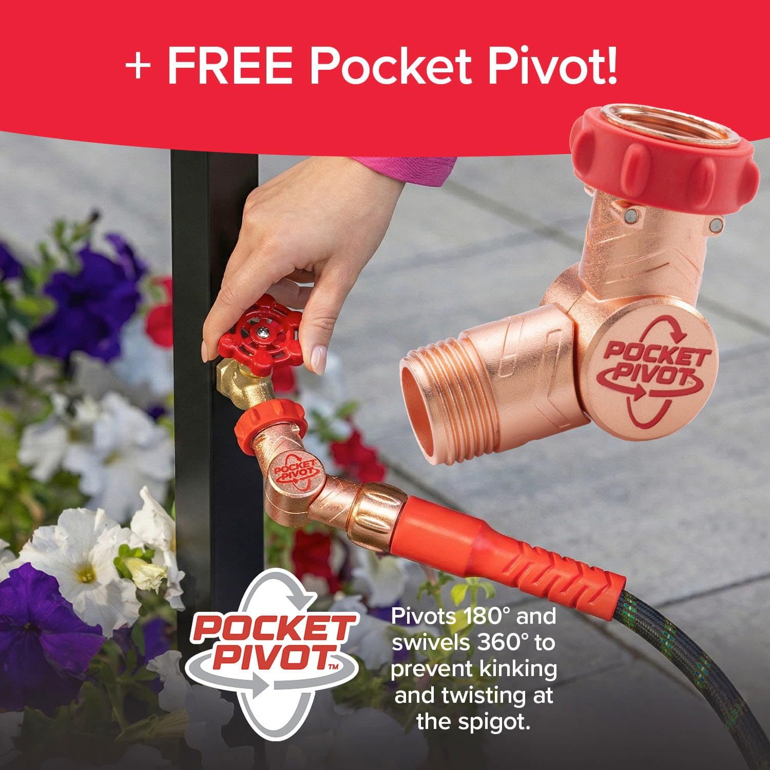 Pocket Hose Expandable Garden Hose 75 FT rolled up for storage