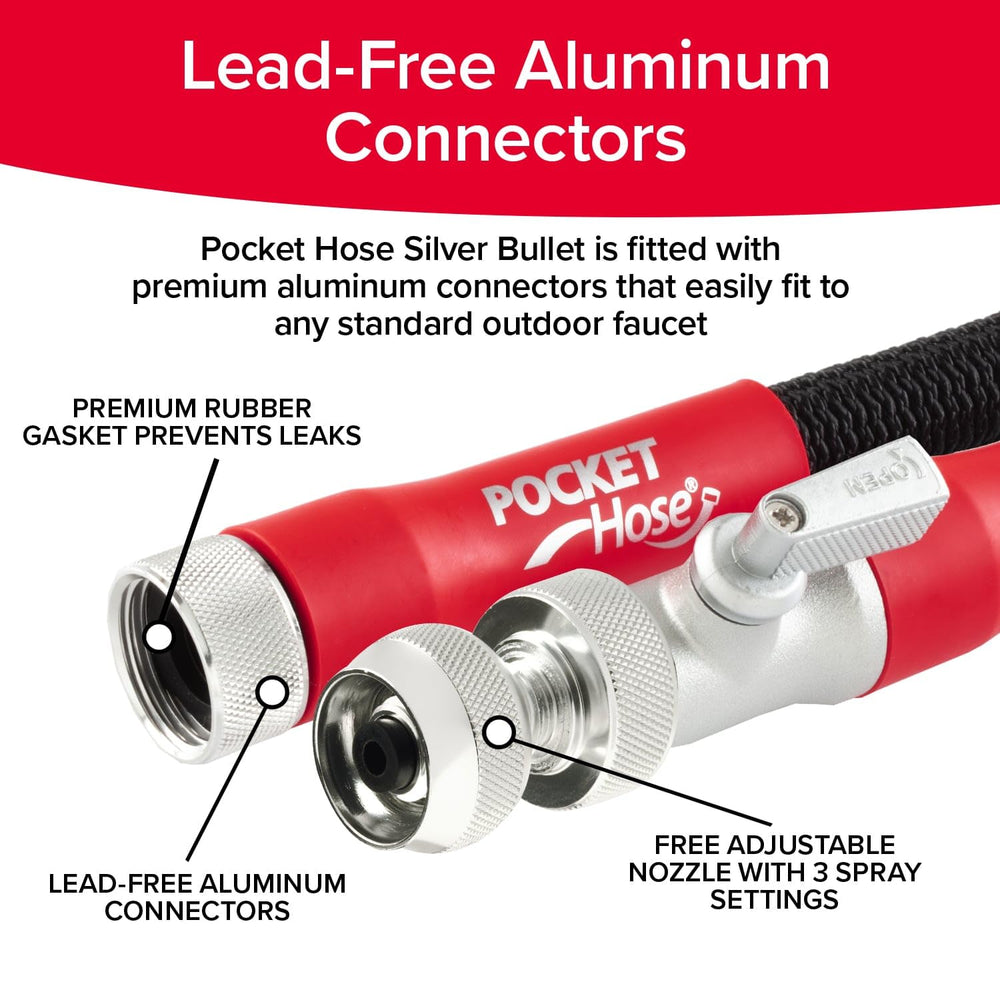 Pocket Hose Silver Bullet packaging with product details