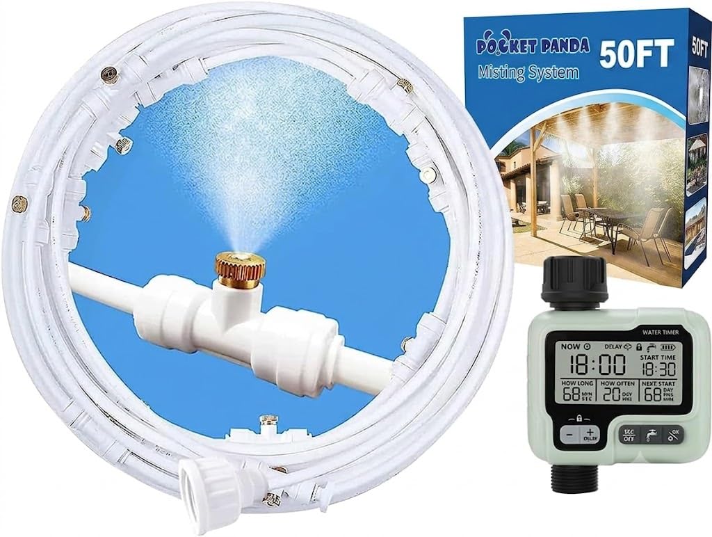 POCKET PANDA 50FT Misting System in white with accessories