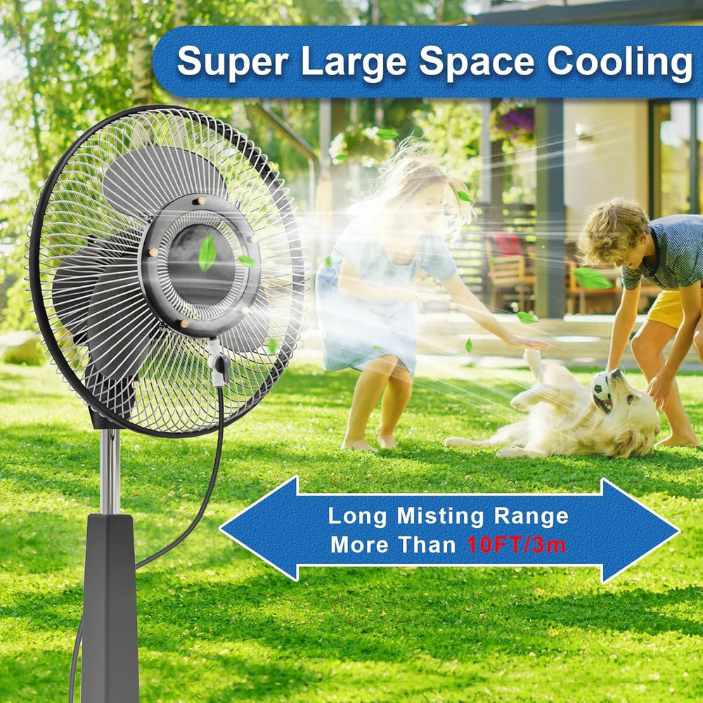 POCKET PANDA Misting Kit installed in a backyard setting
