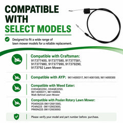 Podoy Lawn Mower Throttle Cable dimensions