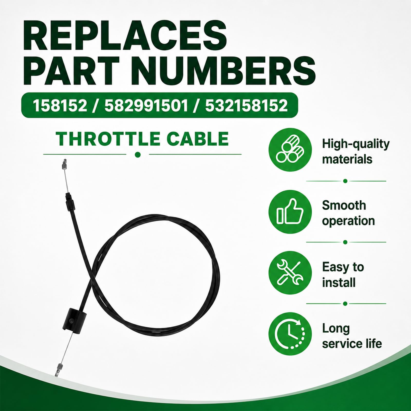 Podoy Lawn Mower Throttle Cable installation guide