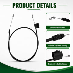Podoy Lawn Mower Throttle Cable Z-bend ends