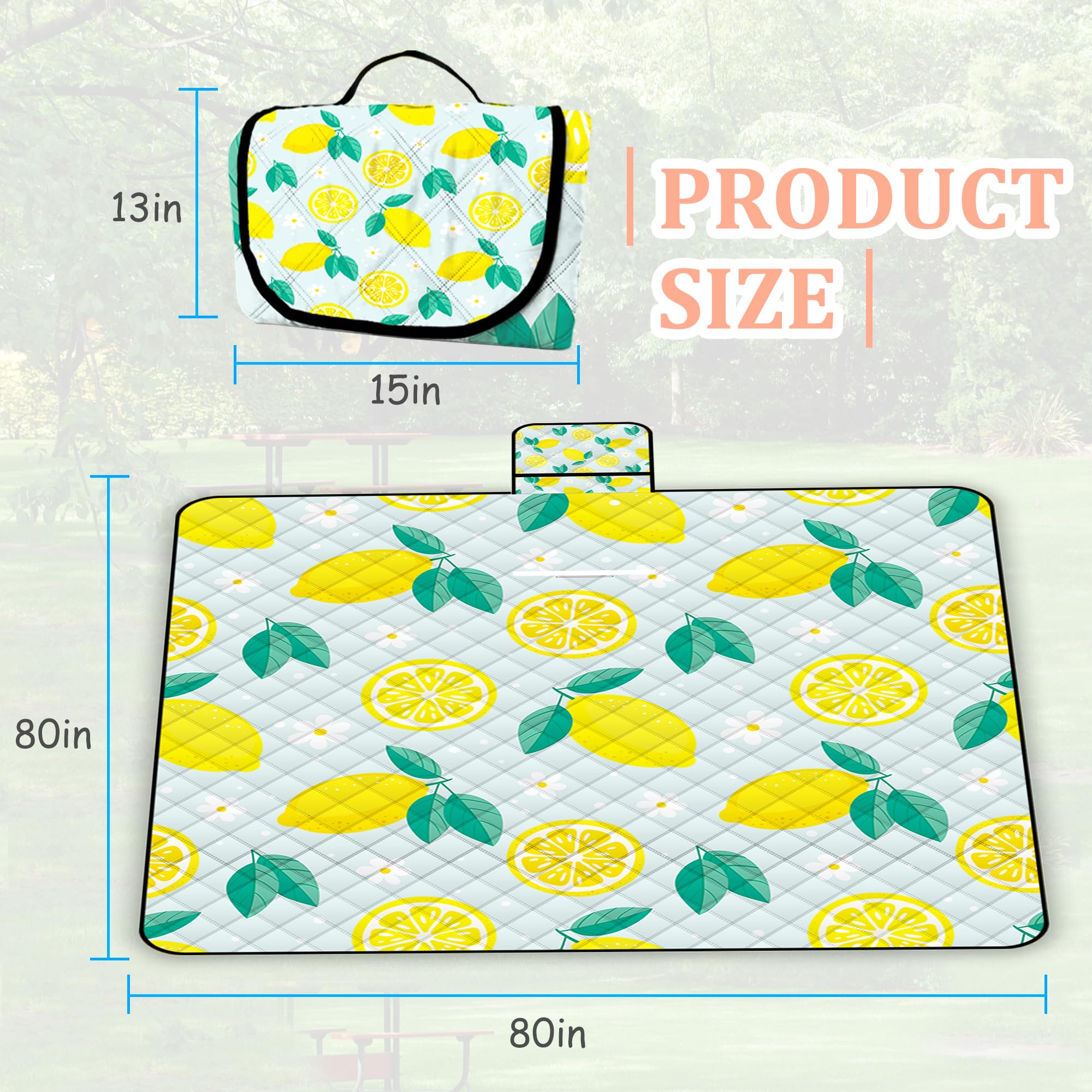Poedist Extra Large Picnic Blanket folded neatly in a bag