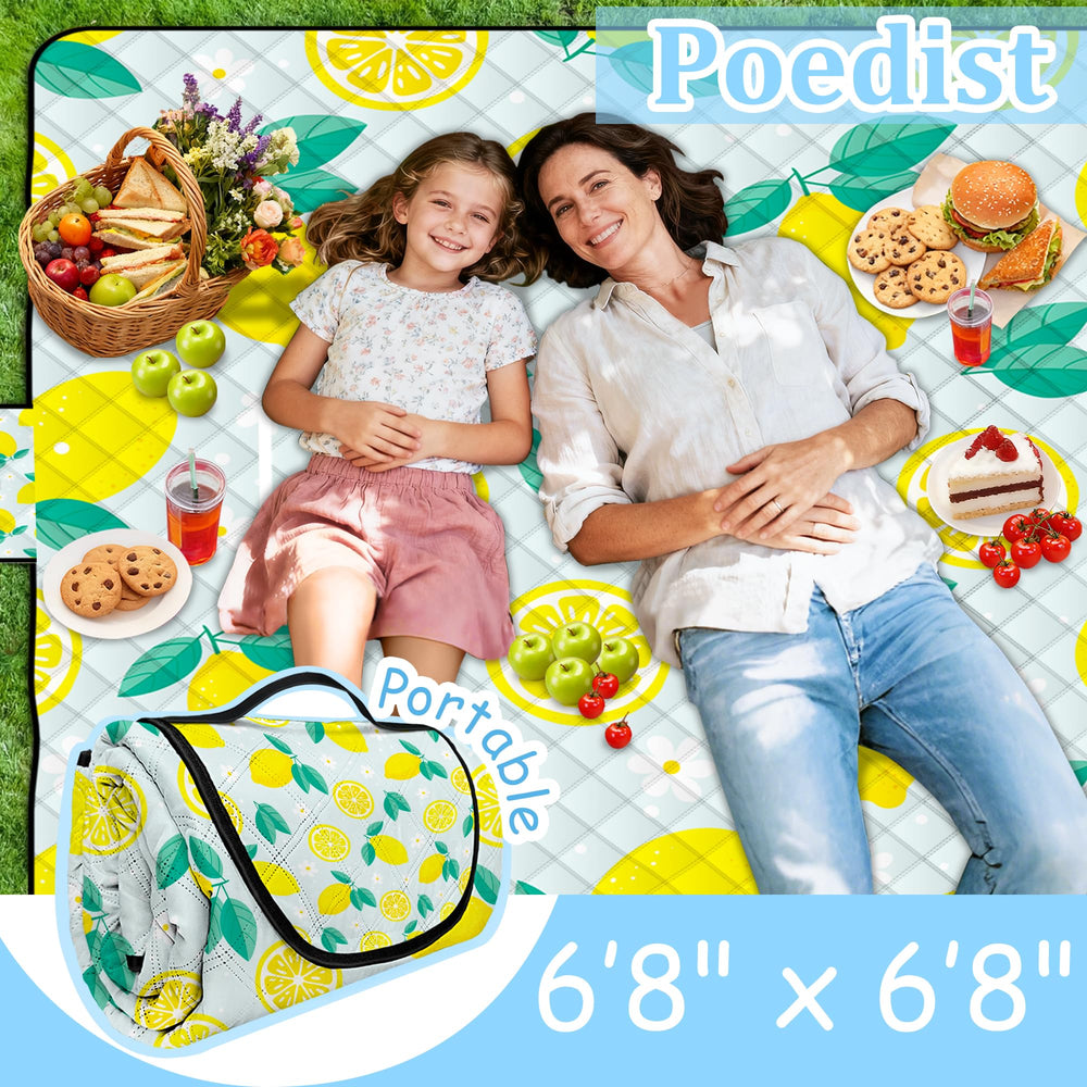 Poedist Extra Large Picnic Blanket with vibrant pattern design