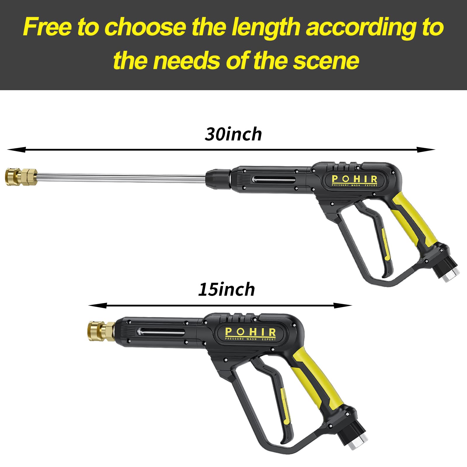 POHIR Pressure Washer Gun side view displaying comfortable handle