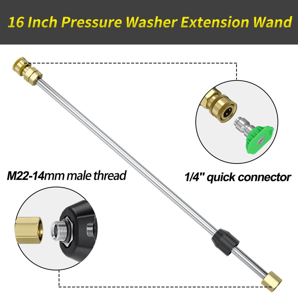 POHIR Pressure Washer Gun with extension wand attached