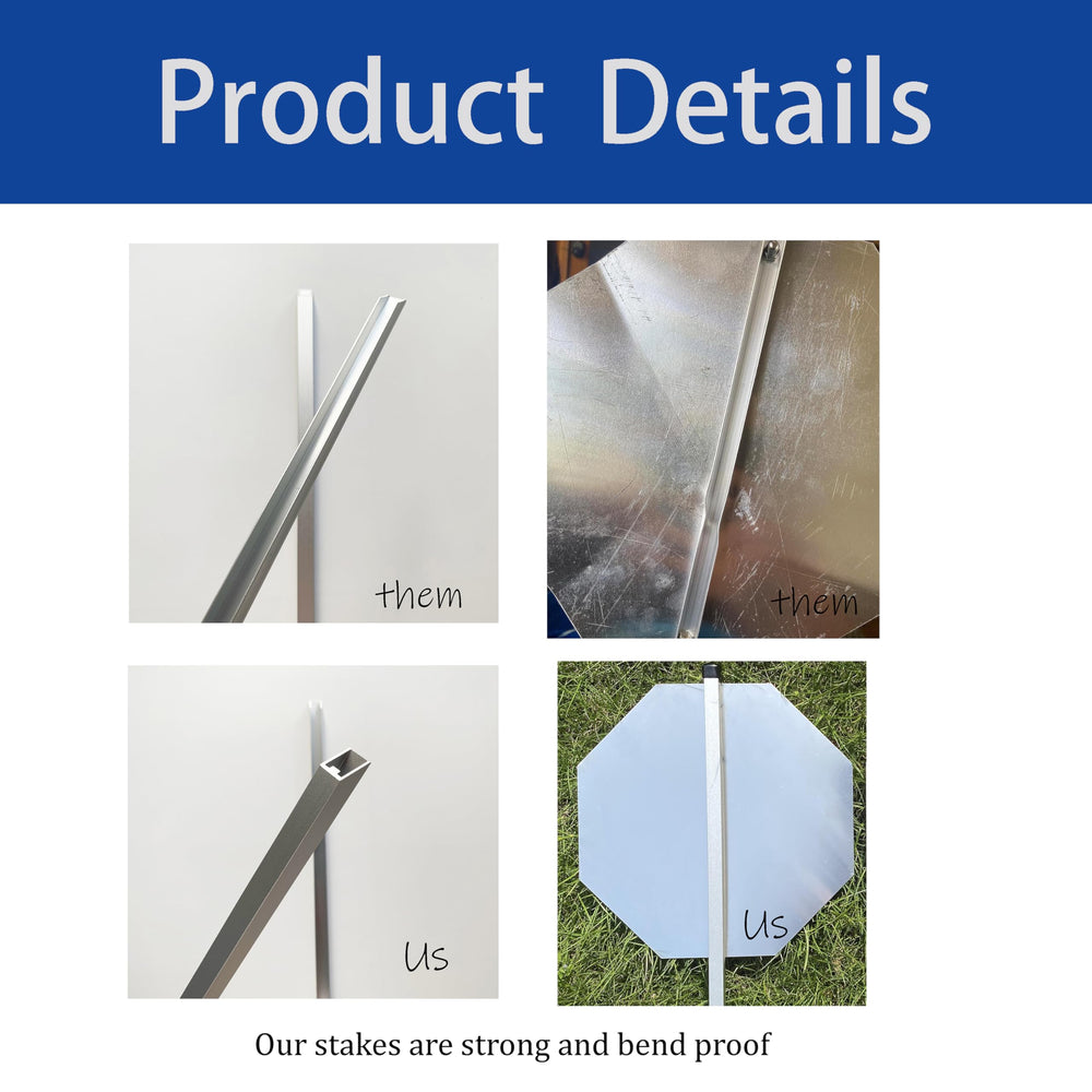 Poicrm 10x10 inch yard sign displayed outdoors