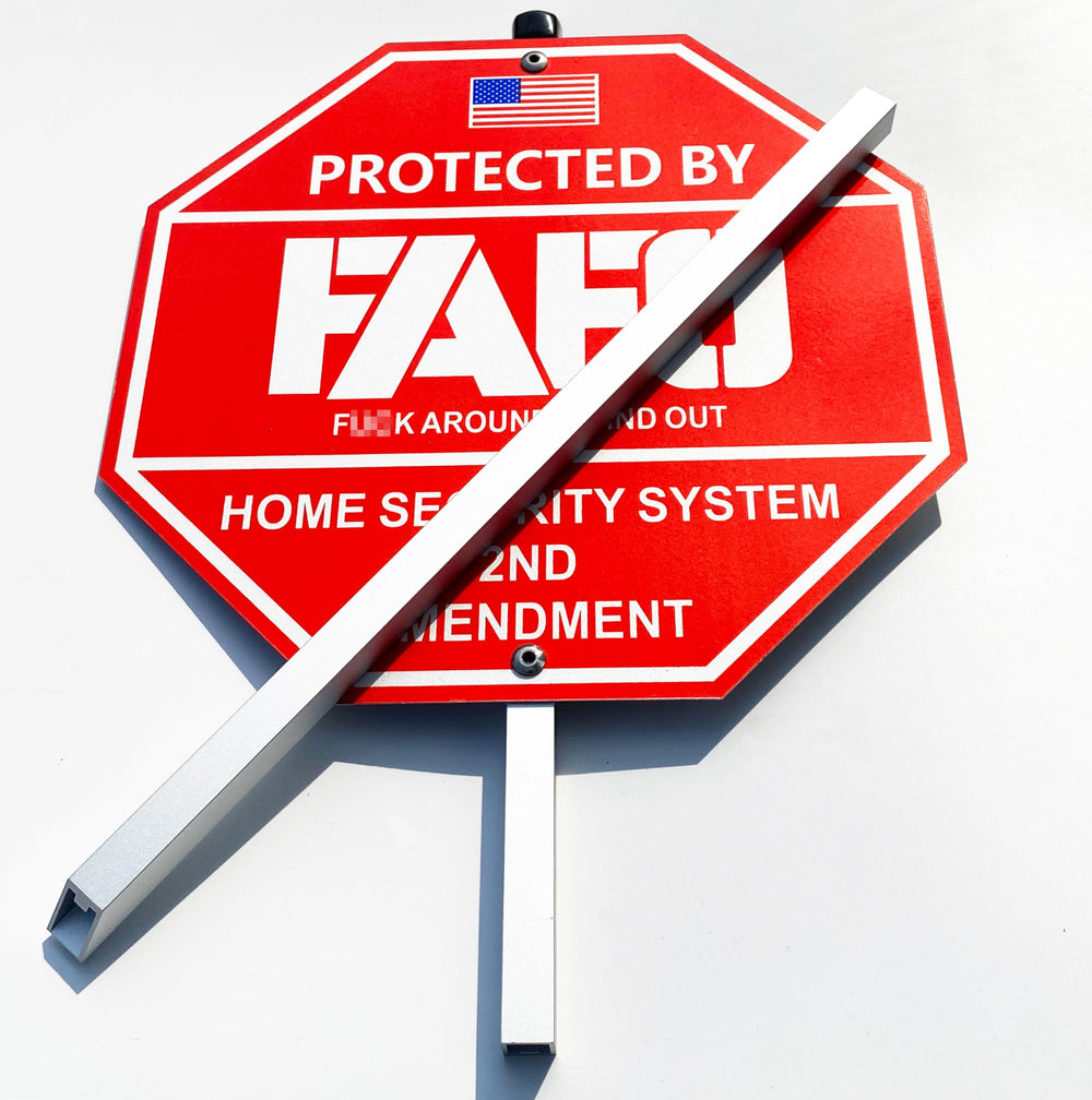 Poicrm FAFO Security Sign displayed outdoors