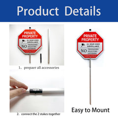 Poicrm No Soliciting sign showing its durable aluminum material