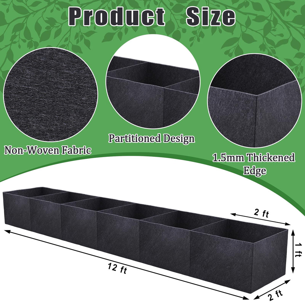 POILKMNI 12x2x1ft Fabric Raised Garden Bed packed for storage