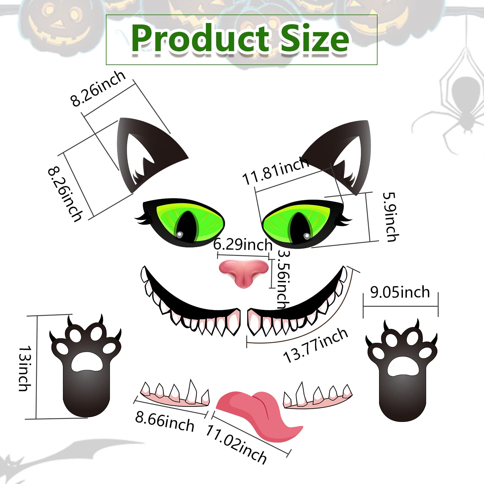 POILKMNI Halloween decorations set with adhesive backing