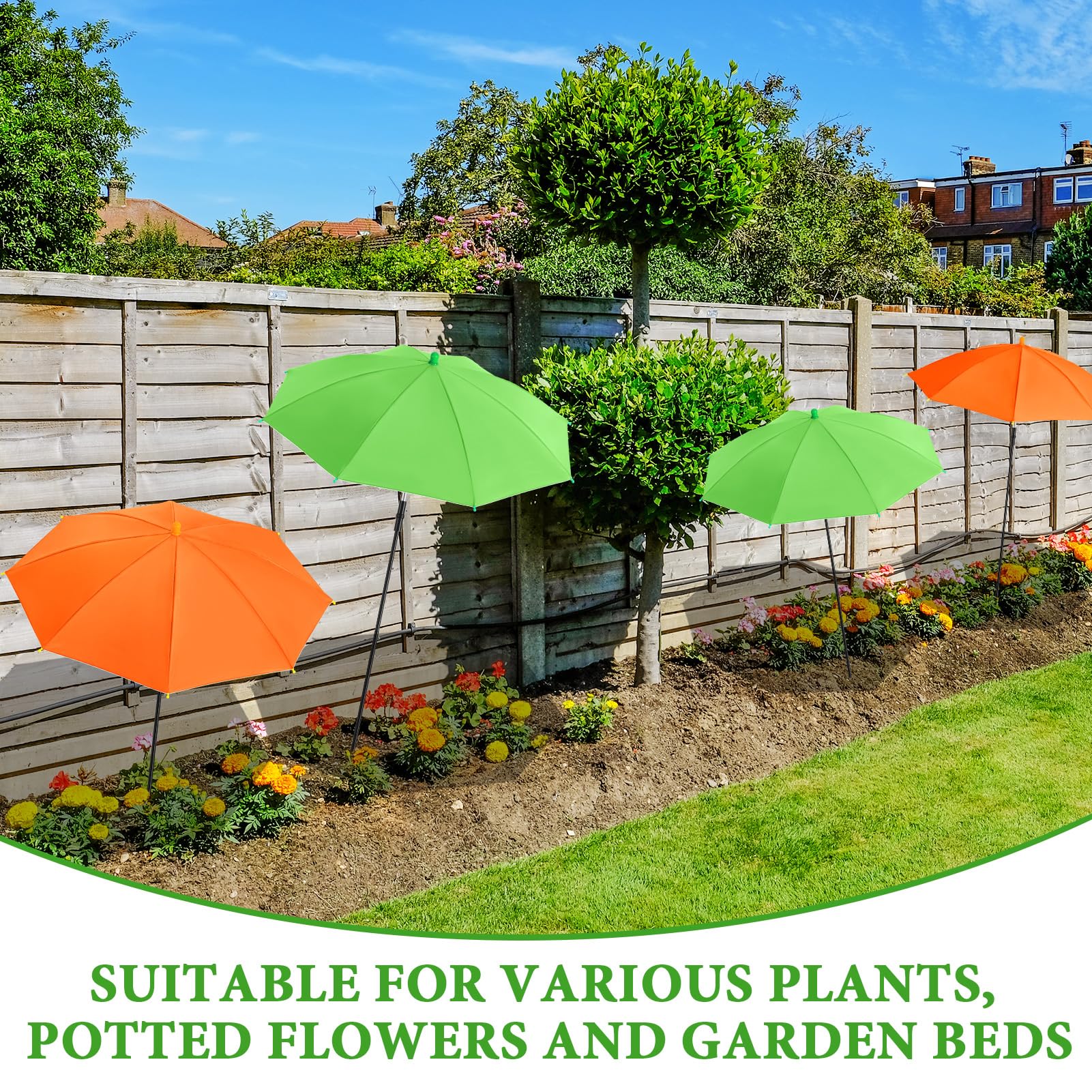 POILKMNI plant umbrella with rainproof polyester canopy