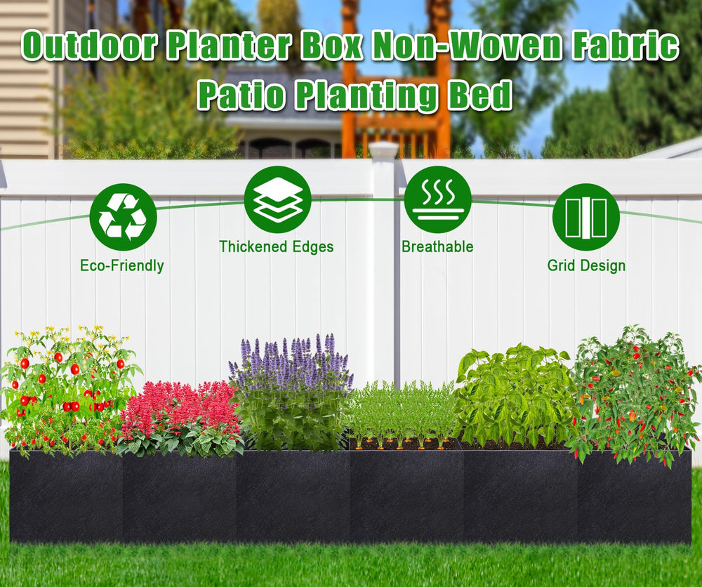 POILKMNI raised garden bed set up on a patio