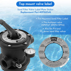Pokin SPX0714G Label Plate installed on Hayward Vari-Flo Valve