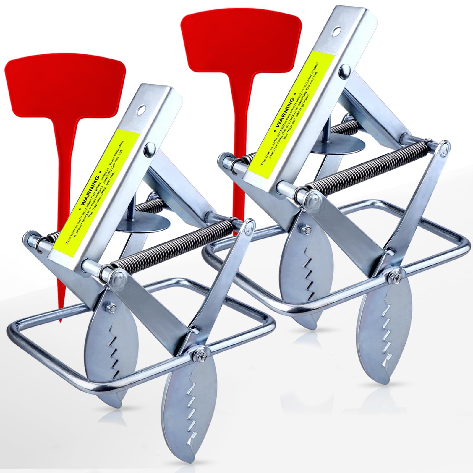 POlAFLEX Mole Trap Scissor 2 Pack front view with sturdy metal design