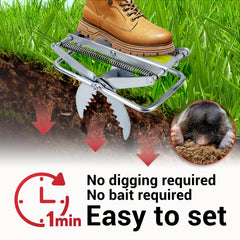 POlAFLEX Mole Trap Scissor 2 Pack packaging illustration