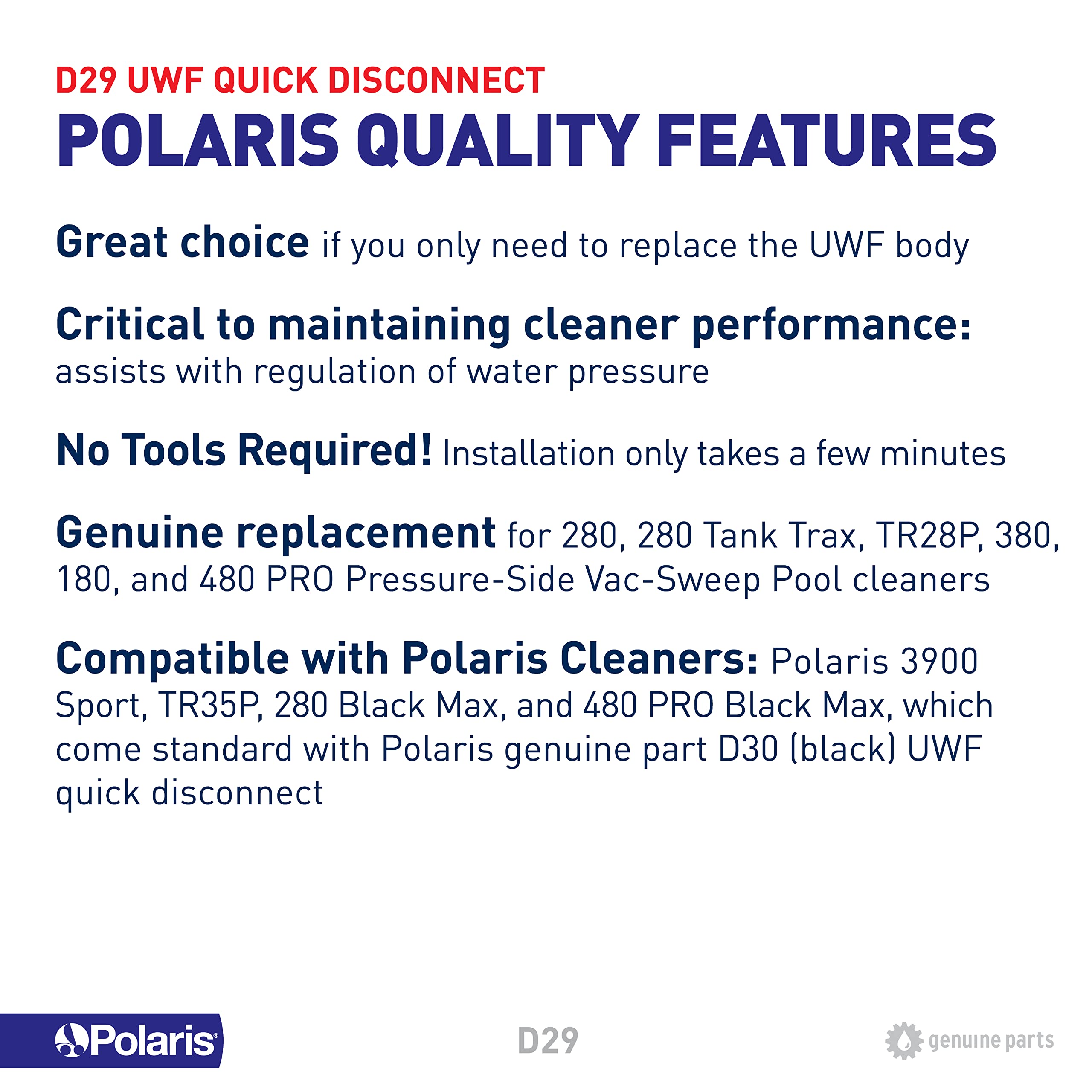 Polaris C55 Plastic Wheel Screw close-up