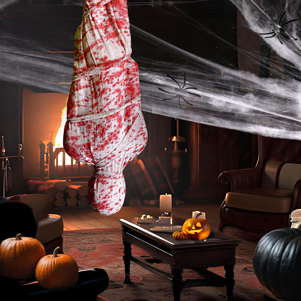 Police crime scene tape included in the Halloween decor kit