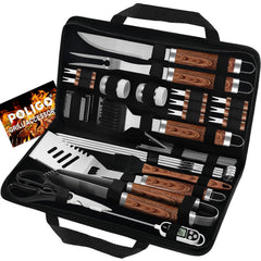 POLIGO 29 PCS BBQ Grill Accessories Set front view in storage bag