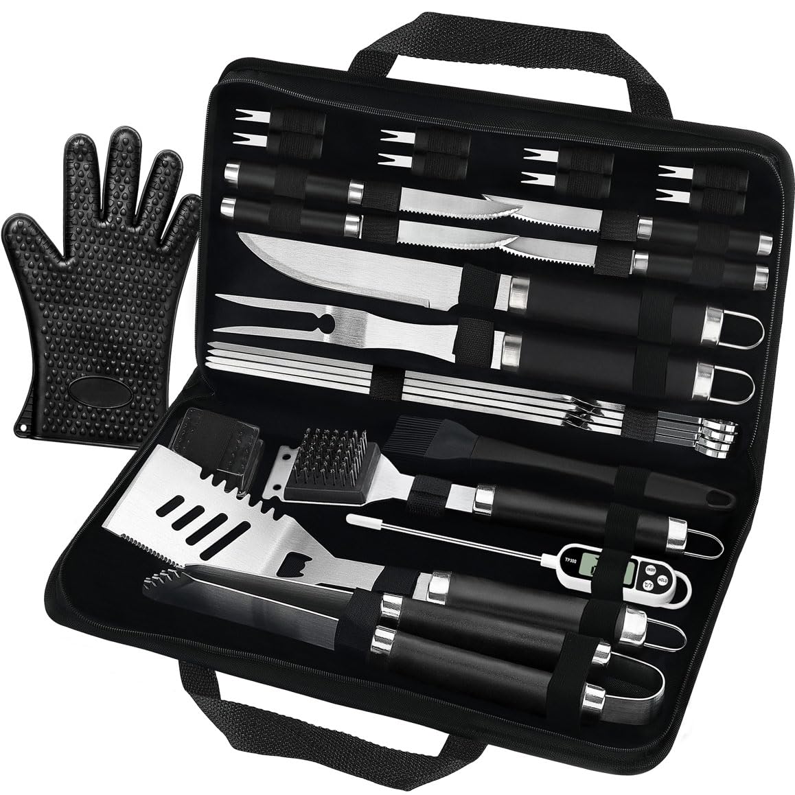 POLIGO BBQ Grill Accessories Set with carrying case