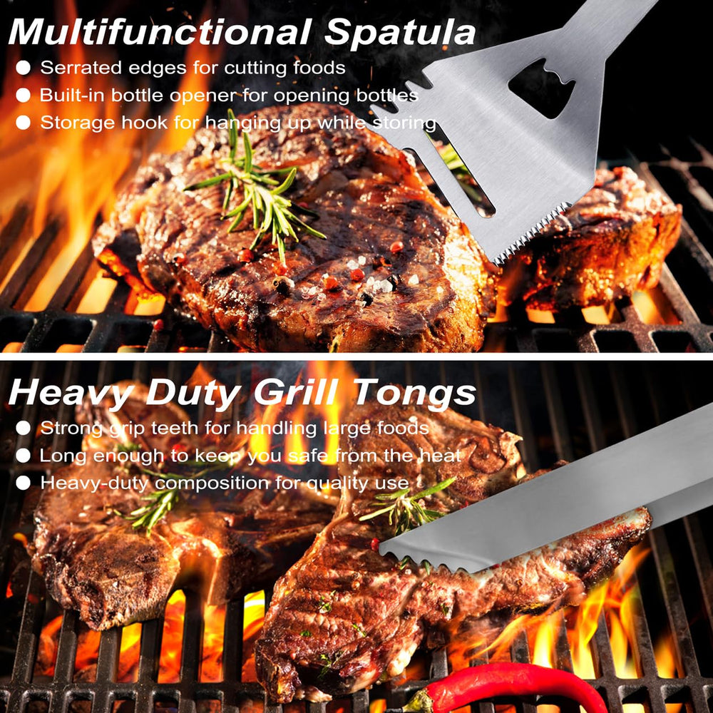 POLIGO BBQ grill tools neatly organized in carrying case