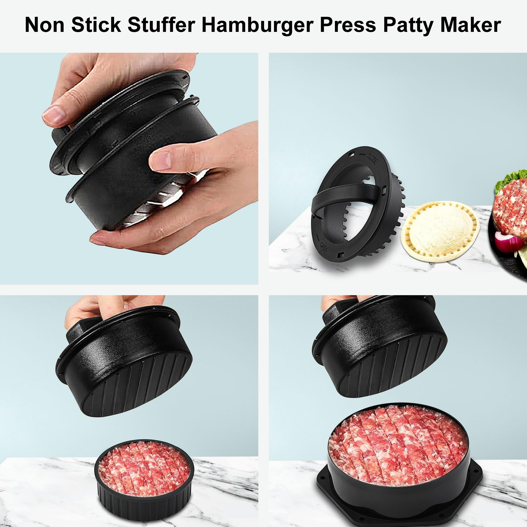 POLIGO burger press kit in its packaging