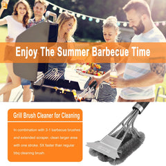 POLIGO grill brush with hanging ring for storage