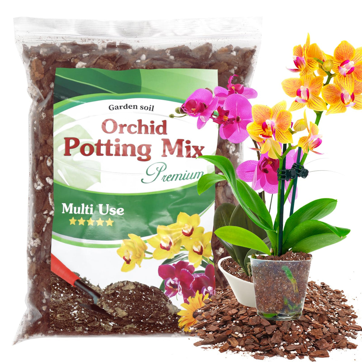 POLIUMB Orchid Potting Mix 1 Quart bag front view