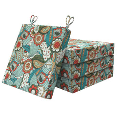 Polyaround Outdoor Cushion front view in Flower Green