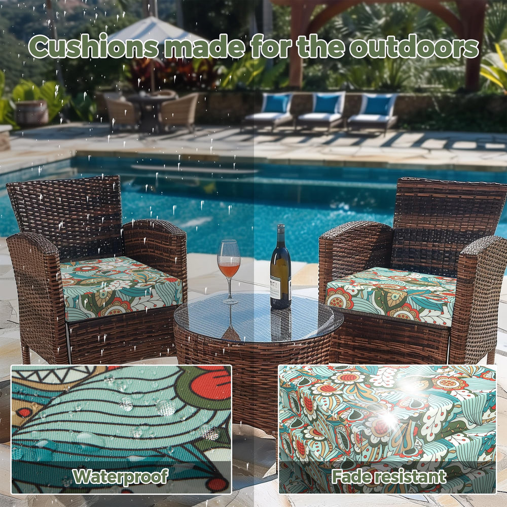 Polyaround Outdoor Cushion with non-slip ties