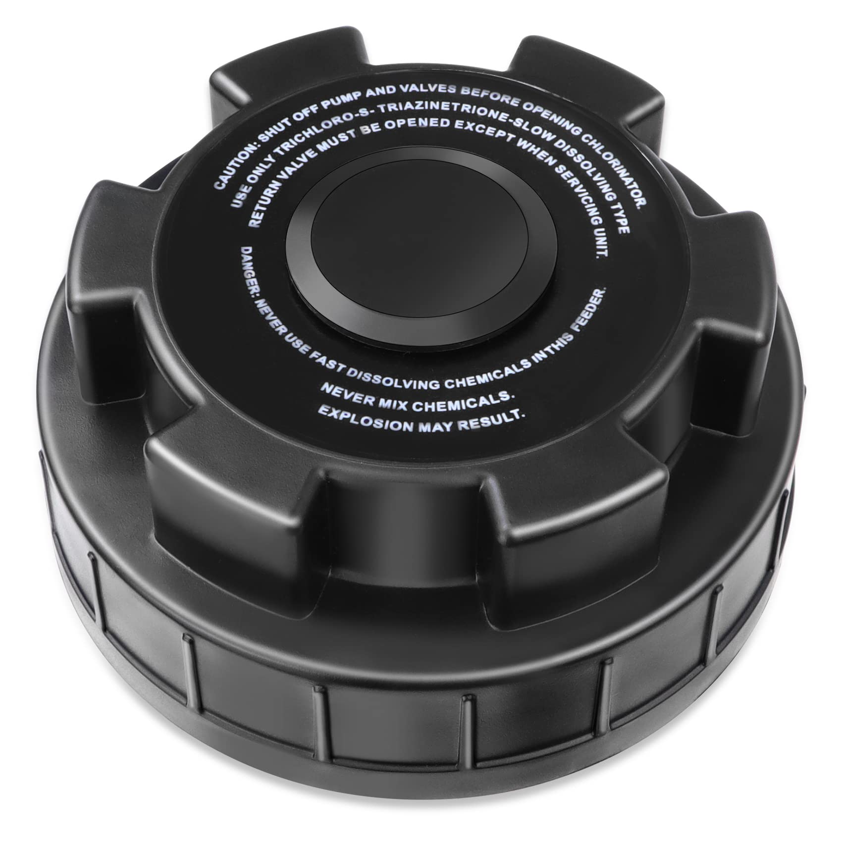 Pomeade Chlorinator Cover front view, black ABS material