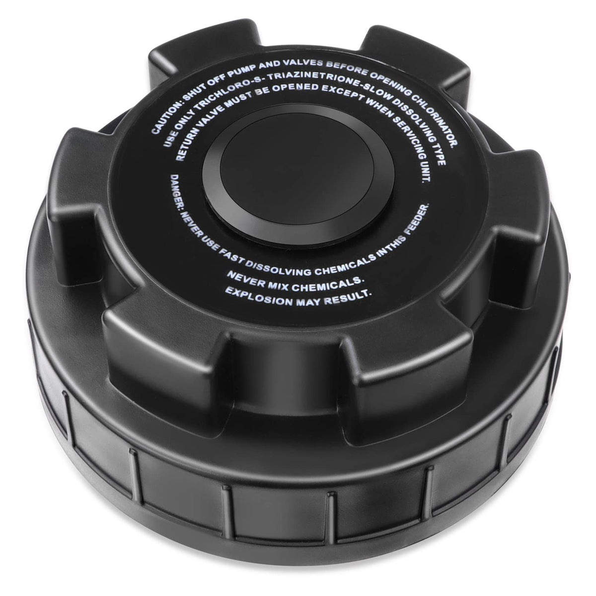 Pomeade Chlorinator Cover front view, black ABS material