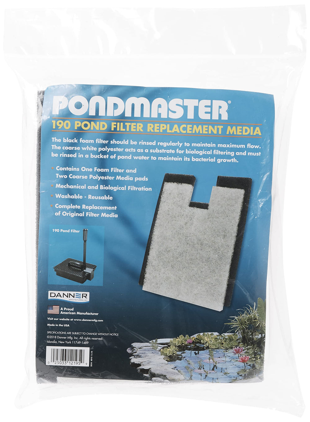 PONDMASTER Coarse Foam Pad Replacement Filter side view
