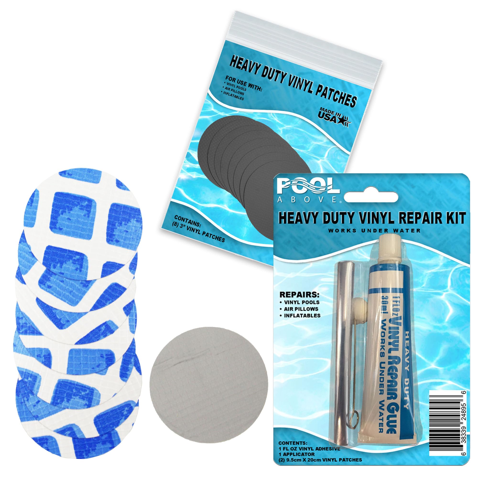 Pool Above Underwater Pool Repair Kit with vinyl adhesive and patches