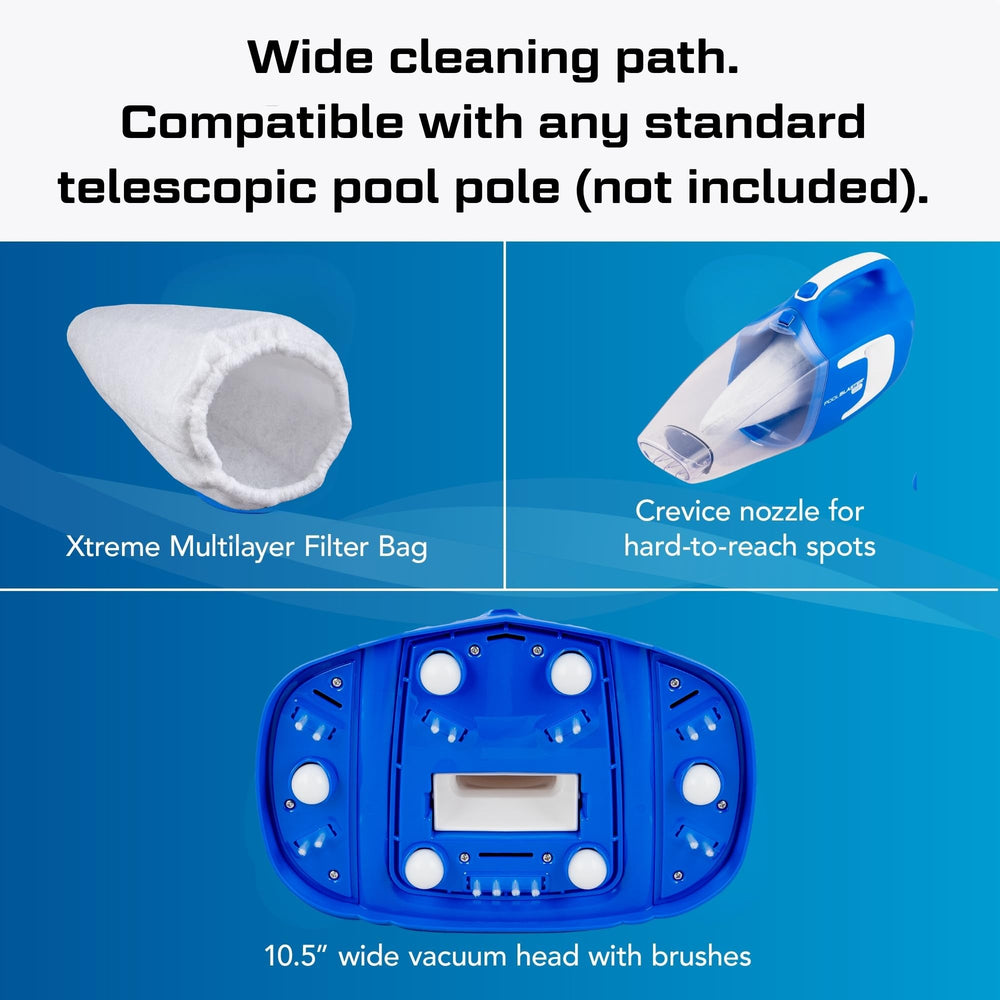 POOL BLASTER 200E cordless vacuum and wall charger