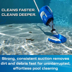 POOL BLASTER 200E with X-treme filter bag and accessories