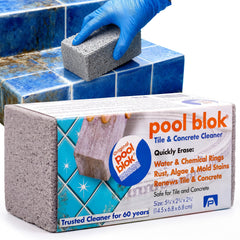 Pool Blok Pumice Stone front view, gray color
