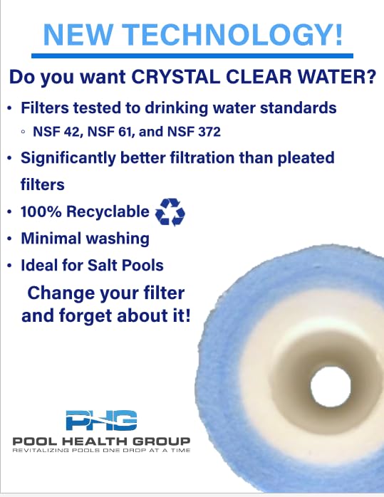 Pool Filter Cartridge Pack of 6 with blue design