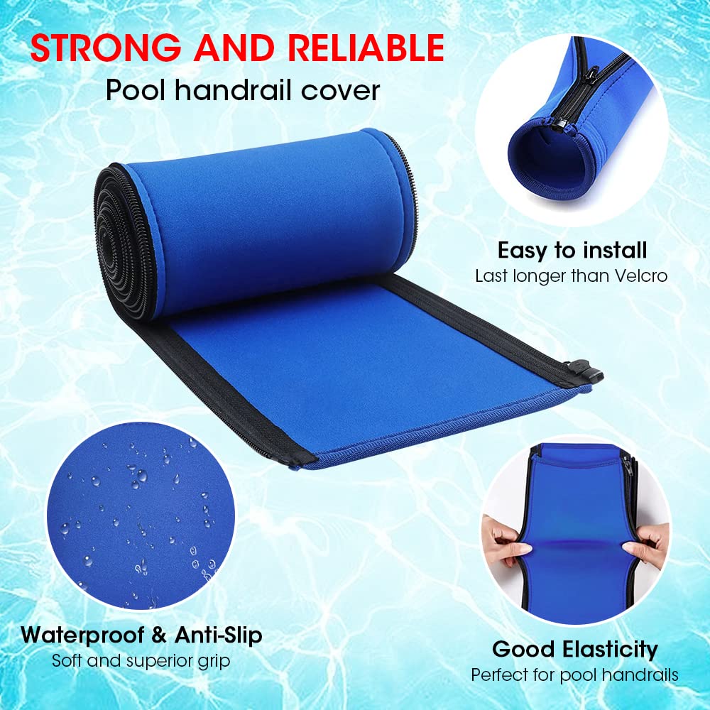 Pool Handrail Cover in use beside a swimming pool