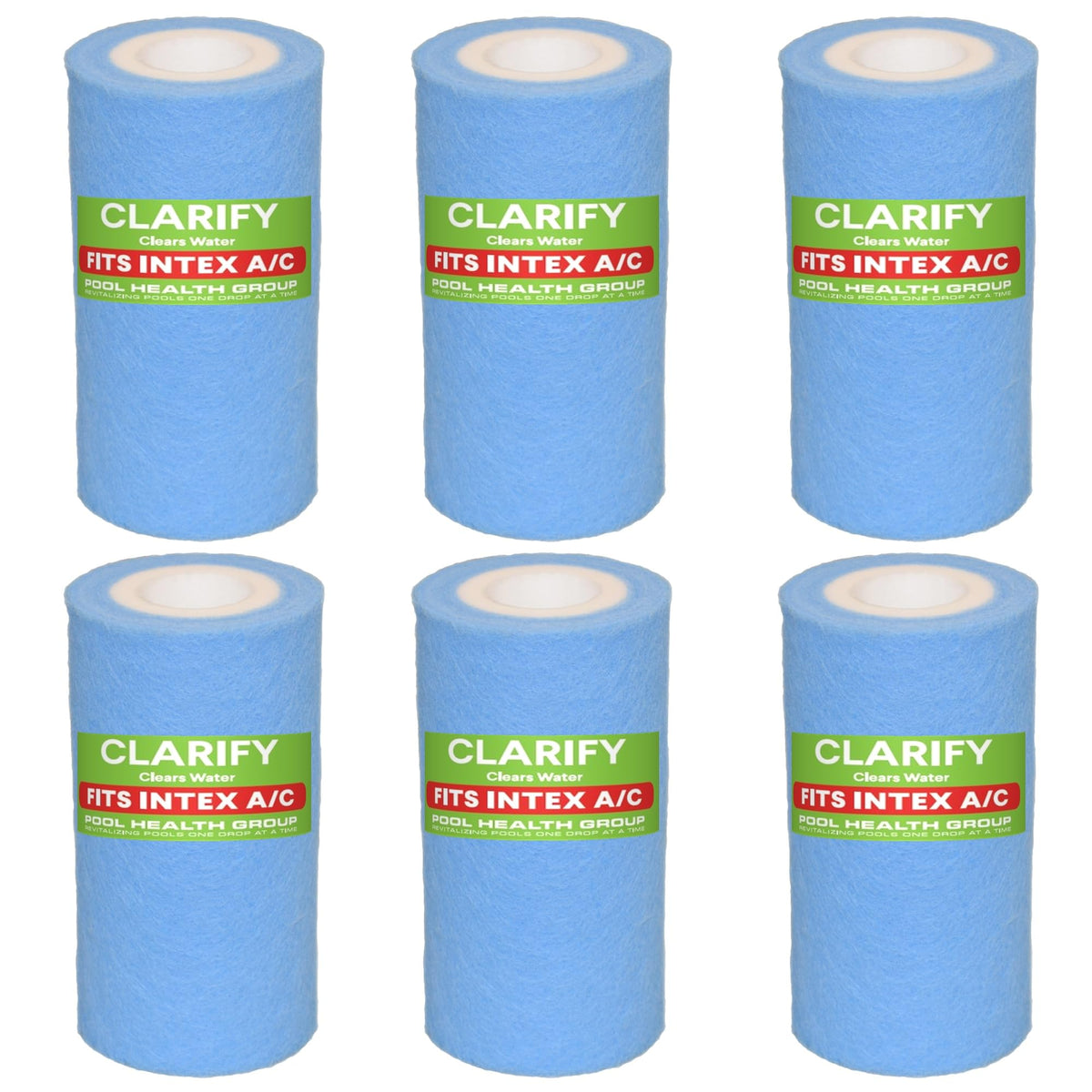 Pool Health Group A/C Pool Filter Cartridge 6-Pack front view